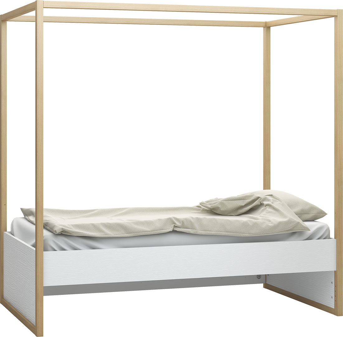 Single bed with canopy