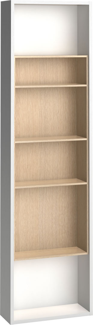 Side bookcase for 4-door wardrobe