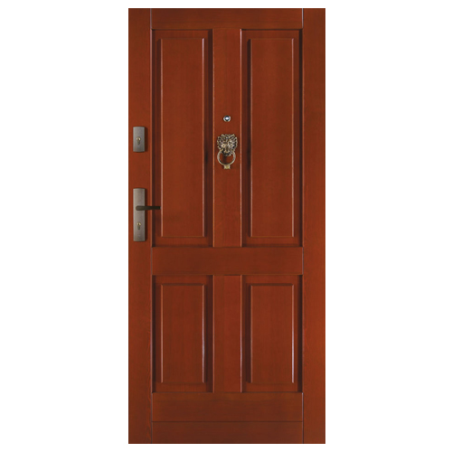 Drzwi zewnętrzne drewniane płycinowe CAL Koruna kolekcja Klasyczna