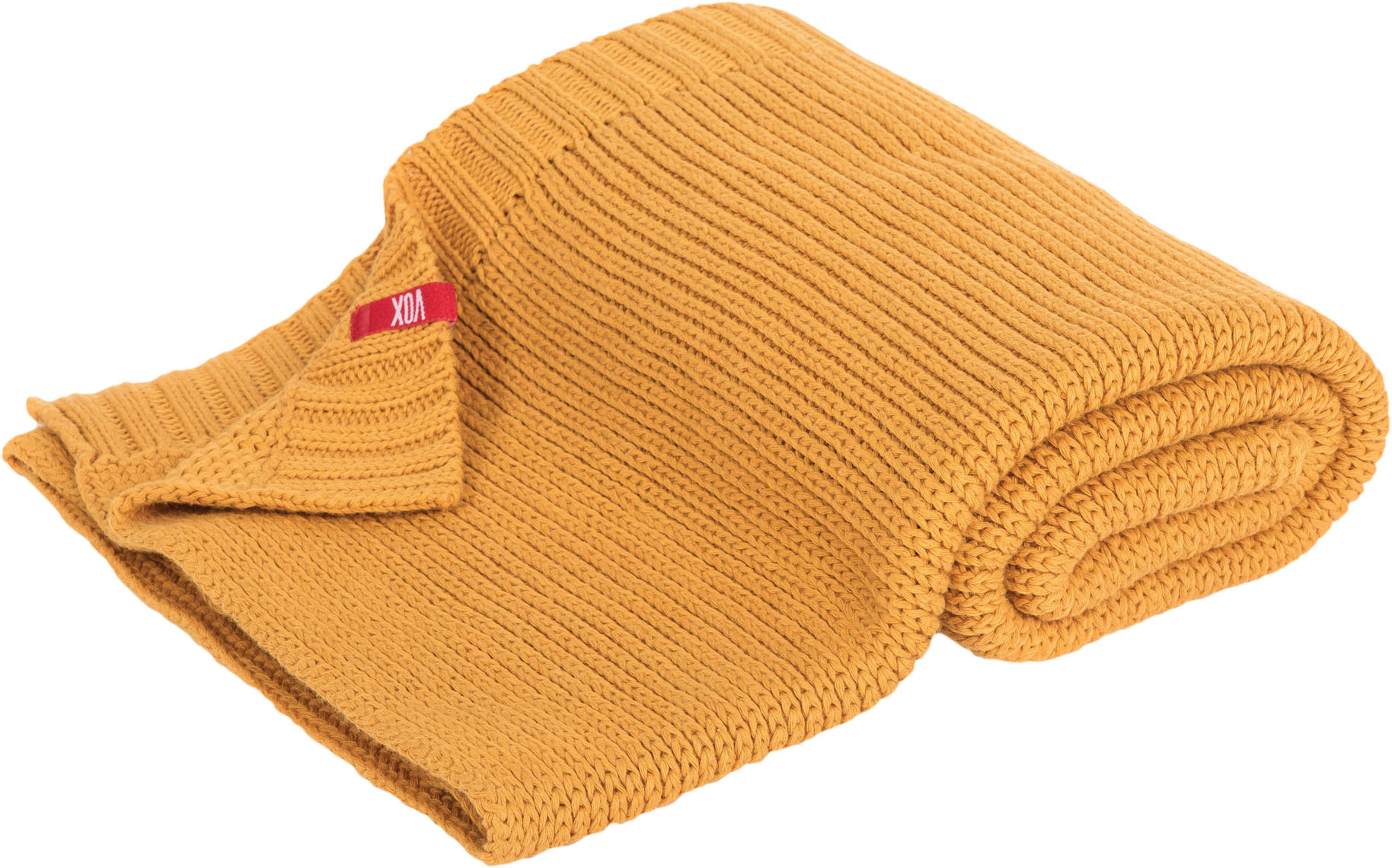 Knitted blanket PURE mustard
