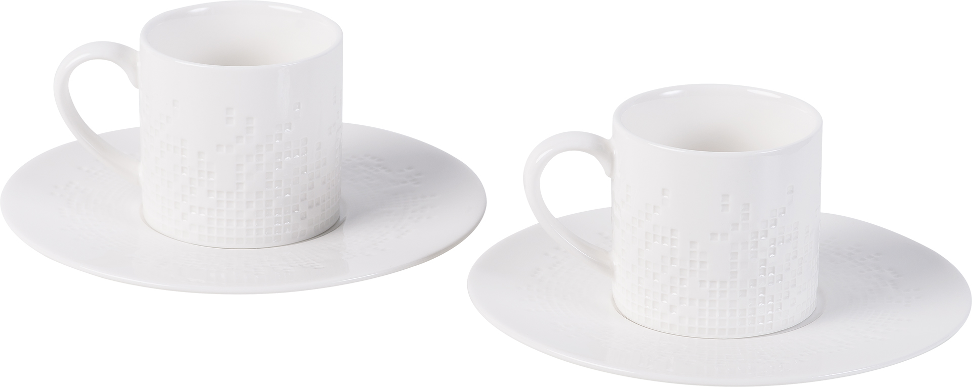 Cup with saucer Motif - set of 2pcs.