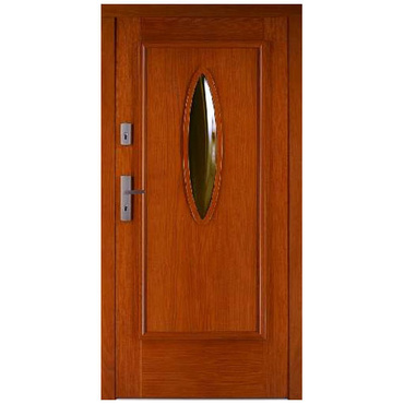 Drzwi zewnętrzne drewniane płytowe CAL Okrągłe kolekcja Rycerska
