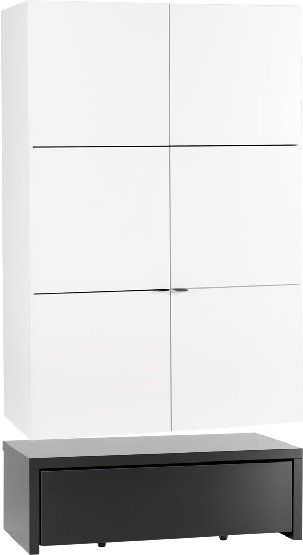 2-door wardrobe with base 106x53 and drawer